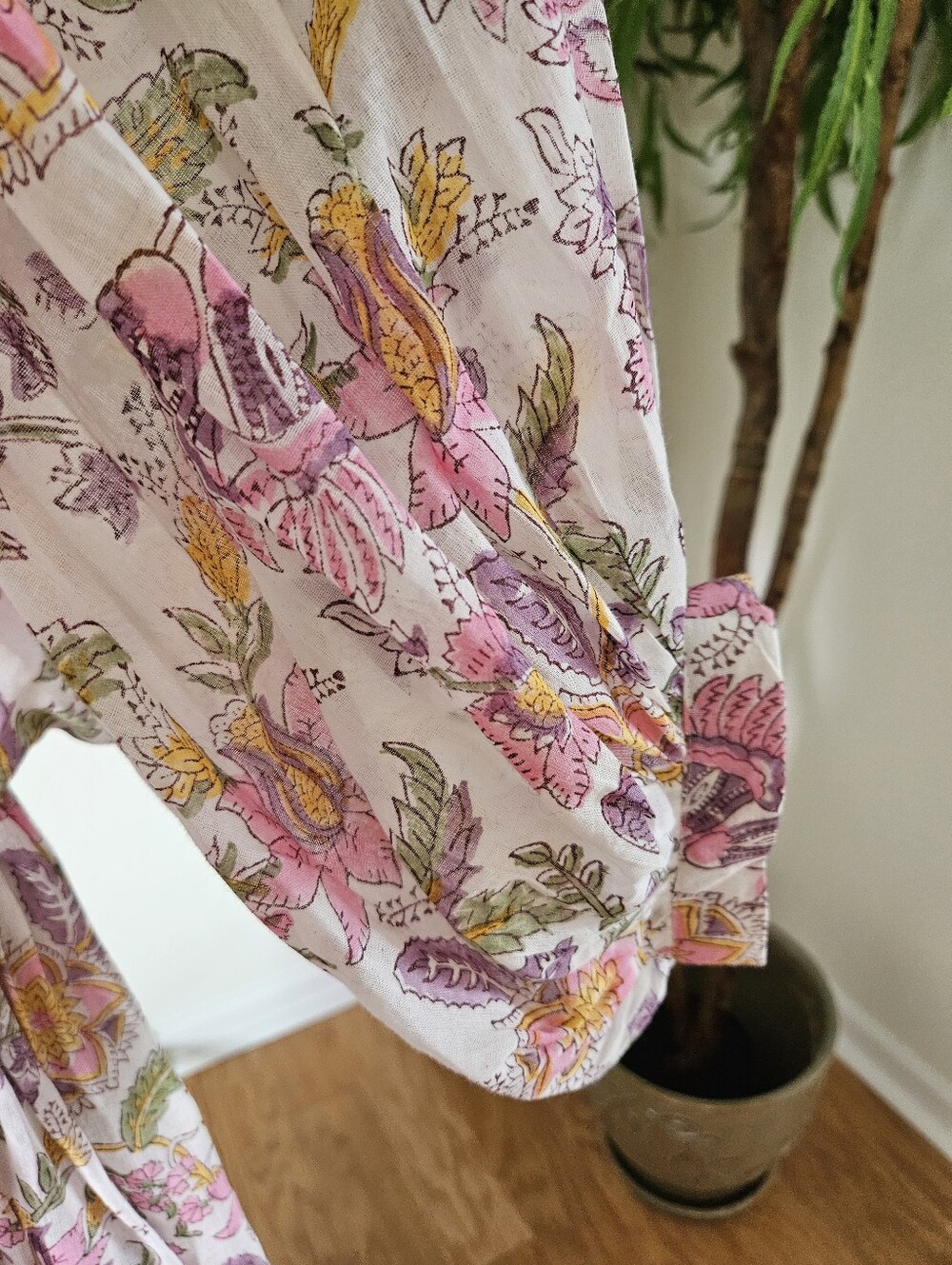 NWT Daughters Of India Kyra Maxi Dress in Fuchsia Bloom size S - Picture 10 of 12
